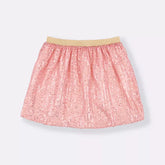 Saia Brilho Doce Paetê Rose - Minibossa